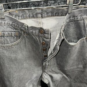 30/34 Black/Gray Denim Levi’s 501 1970’s/1980’s TRUE VINTAGE 501’s